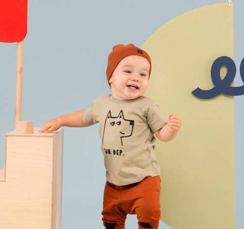 T-shirt chłopięcy z krótkim rękawem Olivier Pinokio - zielony