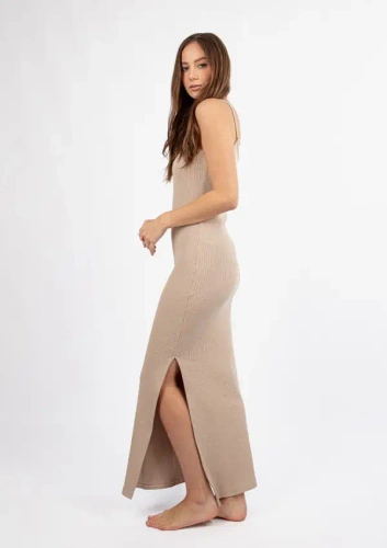 Sukienka bawełniana DK-K-P7 DKaren - capuccino