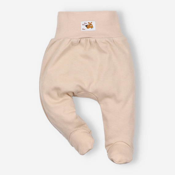 Komplet niemowlęcy z bawełny organicznej Psiaki Nini beżowy