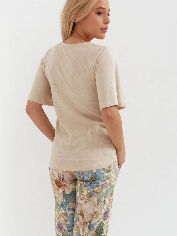 Piżama damska rozpinana 269 Cana- beżowy