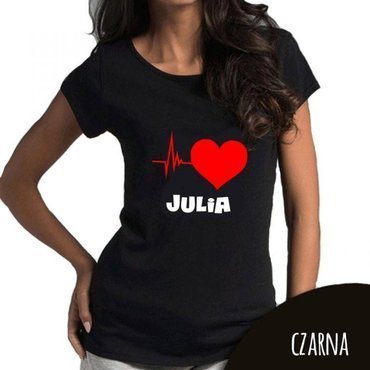 "PULS SERCA" Bluzka dla mamy Moocha czarny