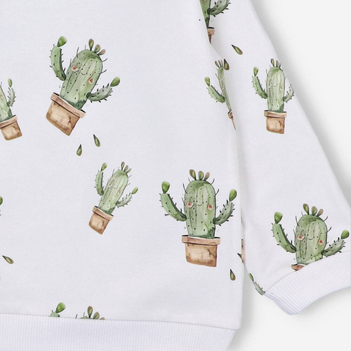 Dziecięca bluza dresowa kaktusy BOB-0001 By o Baby szary