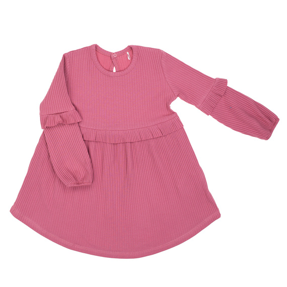 Sukienka dziewczęca 216167 Lala Nicol – bawełna, długi rękaw, falbanki