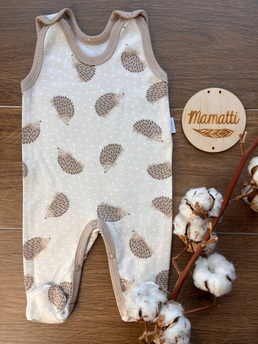 Bawełniane śpiochy dla niemowląt Mamatti SC15730 jeżyki