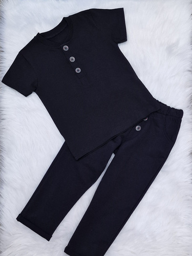 Koszulka dziecięca Polo Classic krótki rękaw Bambarillo czarny 