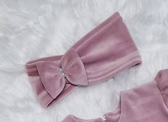 Opaska z kokardką Amelka Bambarillo wrzos