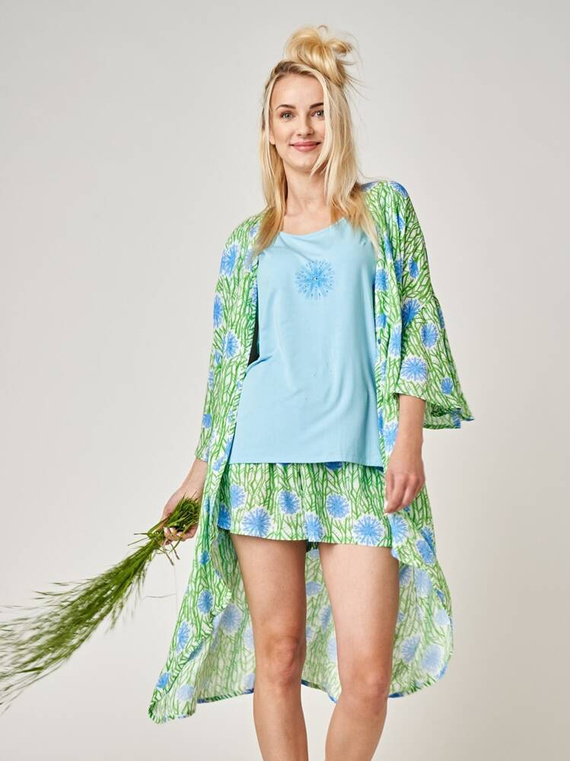 Piżama Damska LNS 510 Key błękitny