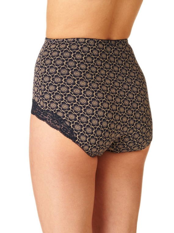 Figi damskie LPM 753 B22 2-pak Key czarny beżowy