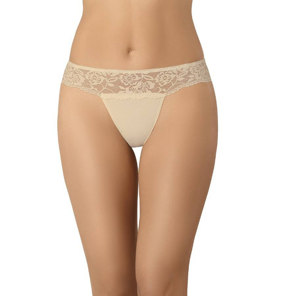 Wielopak Stringi damskie z koronką Comfo Teyli - czarne/czerwone/beżowe