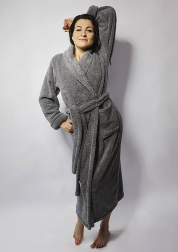 Eliza długa Podomka Szlafrok Damski Dkaren - szary