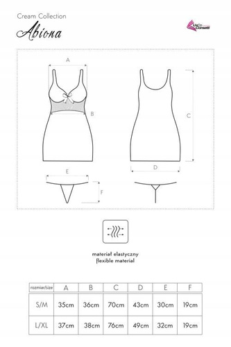 Komplet, koszulka + stingi Abiona LC 90212 LivCo Corsetti Fashion