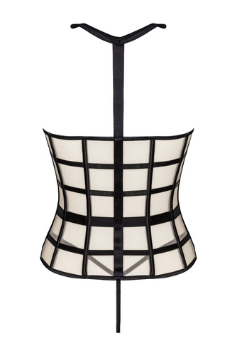 Gorset + stringi Laura Beige LivCo Corsetti