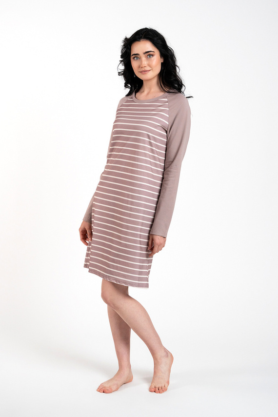 Koszula nocna damska Oda Italian Fashion - druk cappuccino