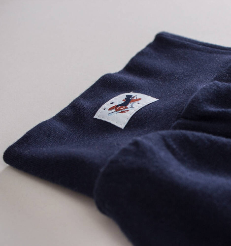 Półśpiochy z bawełny organicznej Samoloty Nini granatowy 