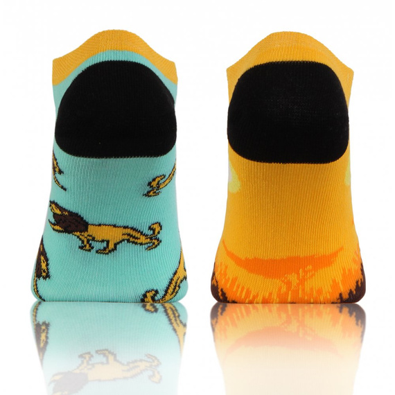 Lew Skarpety stopki finest cotton dwie różne Sesto Senso pomarańczowy