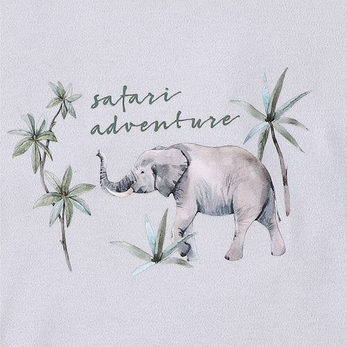 Body z bawełny organicznej Safari Adventure Nini - szare