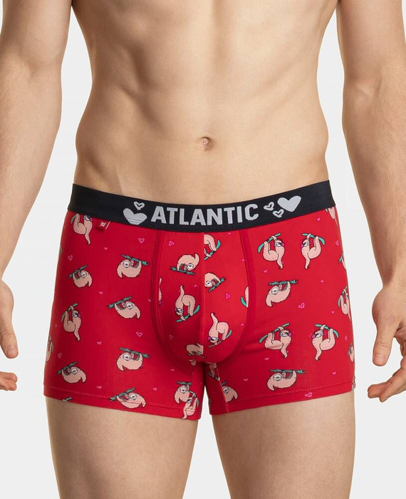 Bokserki męskie 2GMH-018 A'3 Atlantic granatowy czerwony