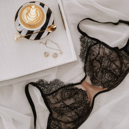 Biustonosz miękki soft Tosca Unikat czarno-beżowy