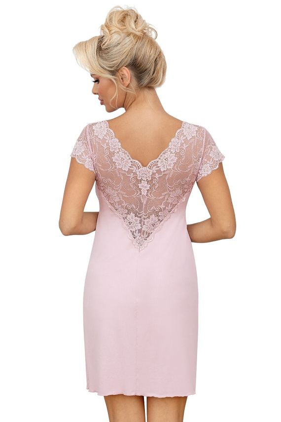 Koszula nocna Ismena Donna - różowy pudrowy