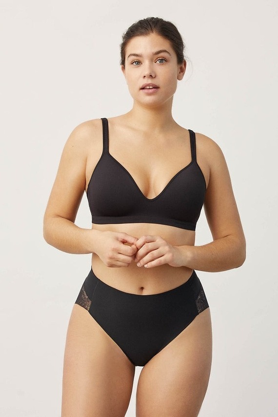 Figi Ysabel Mora 19617 czarne – elegancka bielizna z koronką, komfortowa