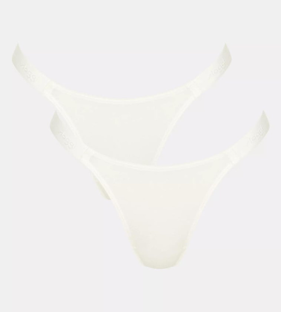 Figi Damskie Casual Tiny tanga 2-pak Sloggi Go - silk white