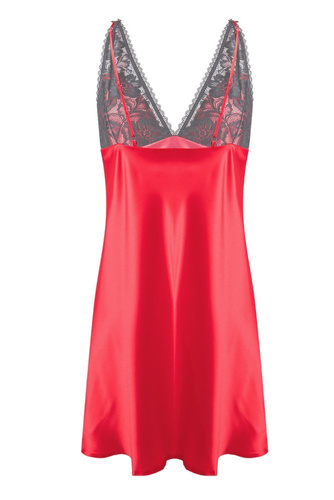 Koszulka satynowa damska Debbie DKaren - czerwona