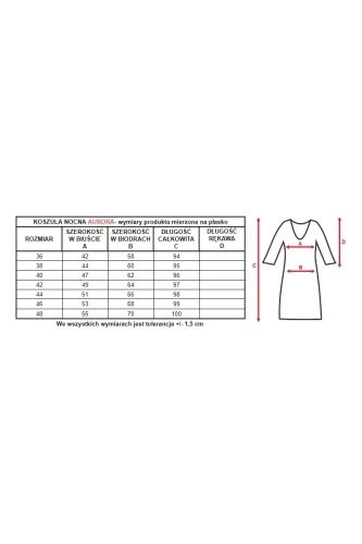 Koszula nocna damska Mewa 86385 Aurora Mewa niebieski