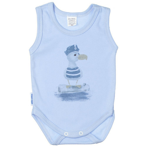 Body niemowlęce ramiączkach Marynarz Martex niebieski