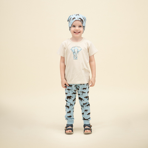 Leginsy gładkie Safari Pinokio - afryka niebieski