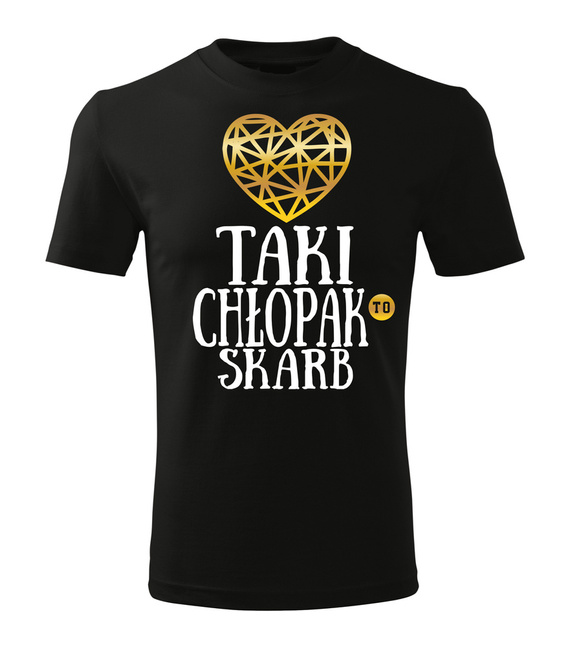 Koszulka męska "TAKI CHŁOPAK TO SKARB" Moocha czarny