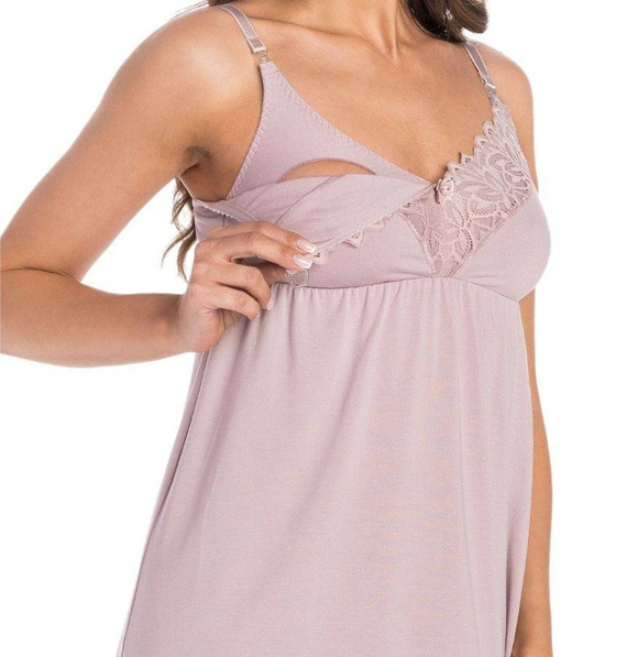 Koszula nocna do karmienia Nanni Teyli - kakao