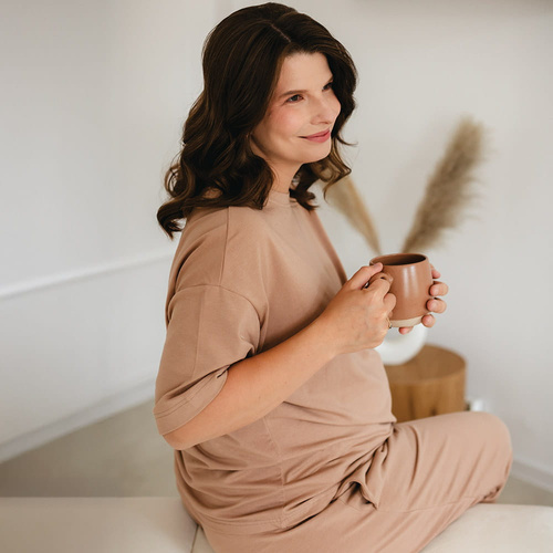 Oversize’owy t-shirt damski Eevi for Women – naturalna dzianina, styl kapsułowy | Made in Poland