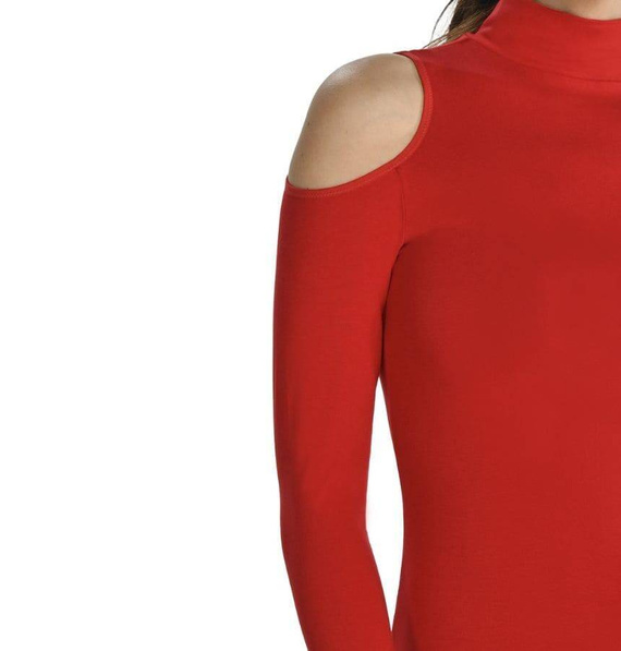 Body damskie z półgolfem 2445 Janett Teyli - red