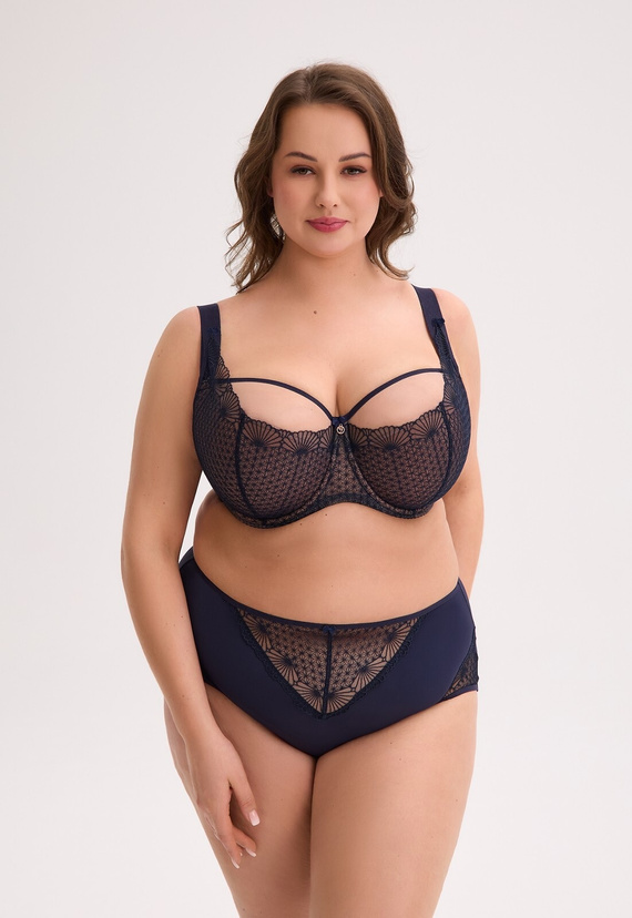 Biustonosz Gaia Veda Maxi BSM 1323 – granatowy semi soft dla pełniejszego biustu