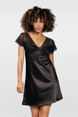 Halka satynowa Josephine DKaren - czarny