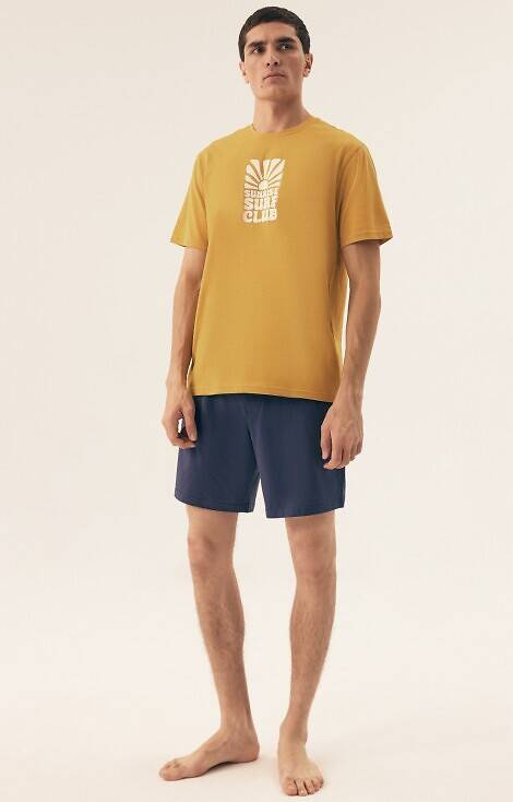 Piżama Męska 42600 Sun Henderson - żółta