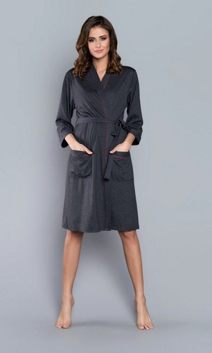 Megan Szlafrok Damski Italian Fashion- granat 