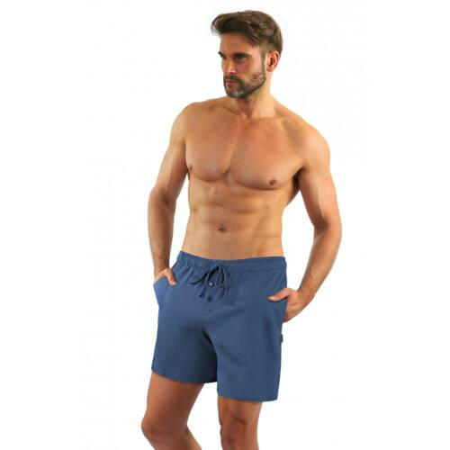 Spodnie piżamowe Milo 2 Sesto Senso gładkie jeans