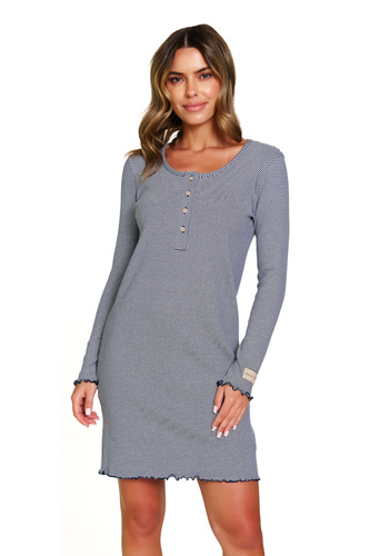 Koszula nocna Doctor Nap 7175 – Rozpinana, do karmienia | Bawełna + elastan, Polska - blackberry