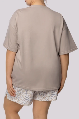 Piżama damska Joy shortsleeve Mona palm beige 