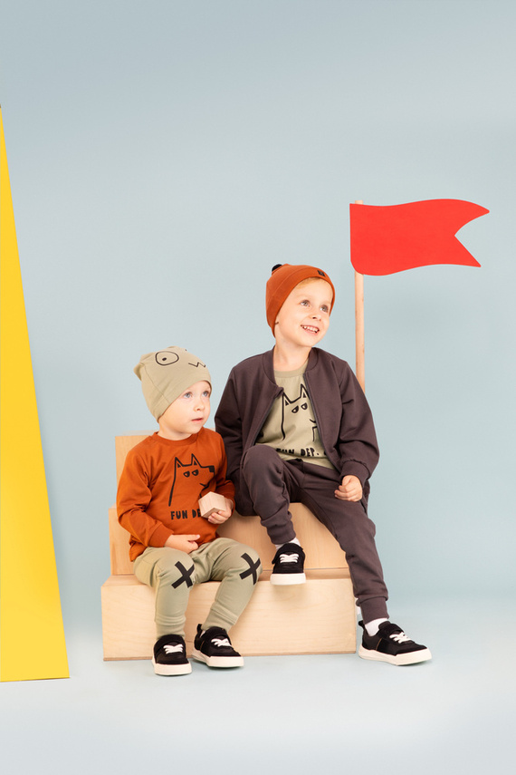 Bluzka chłopięca z długim rękawem Olivier Pinokio - brąz