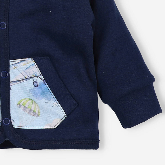 Bluza dresowa chłopięca Samoloty Nini granatowy