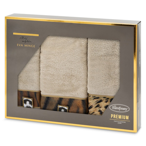 Komplet ręczników pantera Eva 23 Eurofirany - beżowy