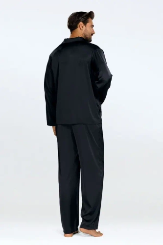 Komplet satynowy Lukas - czarny