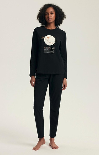 Bawełniana piżama damska Henderson Dairoku 43727 – koszulka i spodnie