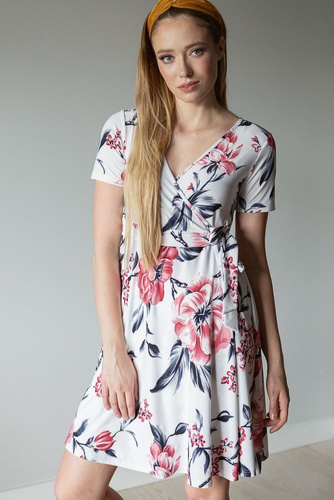 Sukienka ciążowa 122 MIRACLE- biały