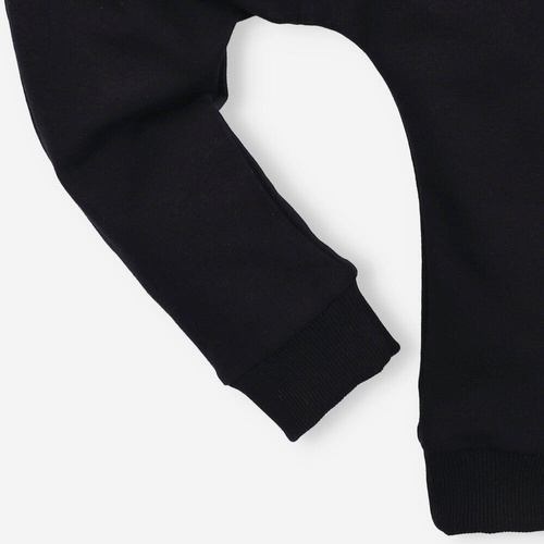 Spodnie dresowe z bawełny organicznej Alfabet Nini czarny