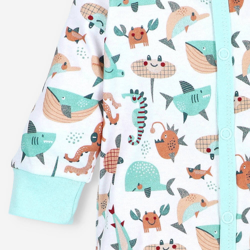 Pajacyk chłopięcy Morskie Zwierzątka Nini druk