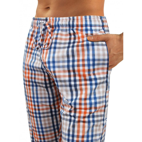 Bawełniana piżama męska z długim rękawem 2527/04 Sesto Senso - rudy brąz