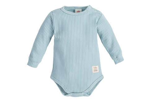 Body niemowlęce z długim rękawem "Natural Harmony" Makoma turkusowy